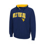 Men's Navy West Virginia Mountaineers Arch & Logo 3.0 Full-Zip Hoodie