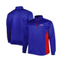 Men's Royal and Red Buffalo Bills Big and Tall Quarter-Zip Jacket