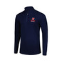 Men's Navy Ole Miss Rebels Textured Quarter-Zip Jacket