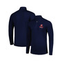 Men's Navy Ole Miss Rebels Textured Quarter-Zip Jacket