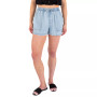 Juniors' Kendra Cotton Chambray Raw-Hem Shorts