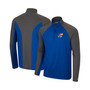 Men's Royal, Charcoal Kansas Jayhawks Two Yutes Raglan Quarter-Zip Windshirt