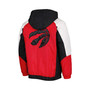 Men's Red Toronto Raptors Body Check Raglan Hoodie Half-Zip Jacket