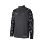 Men's Charcoal Wisconsin Badgers OHT Military-Inspired Appreciation Long Range Raglan Quarter-Zip Jacket