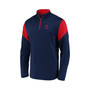 Men's Branded Navy Cleveland Guardians Primary Logo Quarter-Zip Jacket