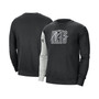 Men's Black, Heather Gray Brooklyn Nets Courtside Versus Force & Flight Pullover Sweatshirt