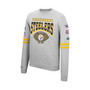 Men's Heathered Gray Pittsburgh Steelers Allover Print Fleece Pullover Sweatshirt