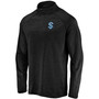 Men's Black Seattle Kraken Primary Logo Quarter-Zip Pullover Fleece Jacket