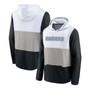 Men's White and Black Las Vegas Raiders Linear Logo Pullover Hoodie