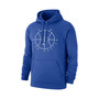 Men's Royal Duke Blue Devils Basketball Icon Club Fleece Pullover Hoodie