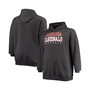 Men's Big and Tall Heathered Charcoal Arizona Cardinals Practice Pullover Hoodie