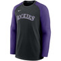 Men's Black, Purple Colorado Rockies Authentic Collection Pregame Performance Pullover Sweatshirt