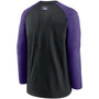Men's Black, Purple Colorado Rockies Authentic Collection Pregame Performance Pullover Sweatshirt