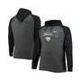 Men's Branded Black, Heathered Charcoal Jacksonville Jaguars Big and Tall Lightweight Raglan Pullover Hoodie