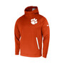 Men's Orange Clemson Tigers 2-Hit Performance Pullover Hoodie