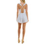 Juniors' Ruffled X-Back Romper