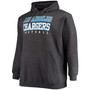Men's Big and Tall Heathered Charcoal Los Angeles Chargers Practice Pullover Hoodie