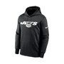 Men's Black New York Jets Wordmark Performance Pullover Hoodie