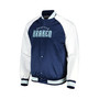 Men's Deep Sea Blue, White Seattle Kraken Primetime Raglan Satin Full-Snap Jacket