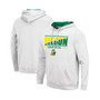 Men's White Oregon Ducks Slash Stack 2.0 Pullover Hoodie
