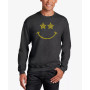 Men's Word Art Crewneck Rockstar Smiley Sweatshirt