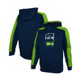 Men's College Navy Seattle Seahawks Combine Authentic Rise Pullover Hoodie