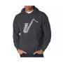 Men's Word Art Hoodie - Saxophone