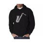 Men's Word Art Hoodie - Saxophone