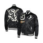 Men's Black Chicago White Sox Mash Up Satin Full-Snap Jacket