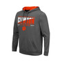 Men's Charcoal Clemson Tigers Slash Stack 2.0 Pullover Hoodie