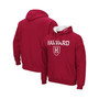Men's Crimson Harvard Crimson Arch and Logo Pullover Hoodie