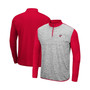 Men's Heather Gray, Red Fresno State Bulldogs Prospect Quarter-Zip Jacket