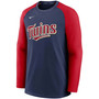 Men's Navy, Red Minnesota Twins Authentic Collection Pregame Performance Raglan Pullover Sweatshirt