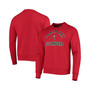Men's Red Tampa Bay Buccaneers Varsity Arch Headline Fleece Pullover Sweatshirt