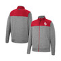 Men's Gray, Cardinal Oklahoma Sooners Putter Herringbone Full-Zip Jacket