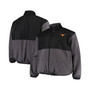Men's Black, Charcoal Texas Longhorns Big and Tall Puff Full-Zip Jacket