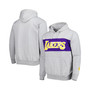 Men's Branded Heather Gray Los Angeles Lakers Wordmark French Terry Pullover Hoodie