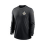 Men's Black New Orleans Saints Sideline Logo Performance Pullover Sweatshirt