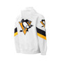 Men's White Pittsburgh Penguins Enforcer Half-Zip Windbreaker Hoodie