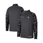 Men's Charcoal North Texas Mean Green OHT Military-Inspired Appreciation Long Range Raglan Quarter-Zip Jacket