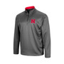 Men's Charcoal Nebraska Huskers Big and Tall Fleece Quarter-Zip Jacket