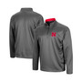 Men's Charcoal Nebraska Huskers Big and Tall Fleece Quarter-Zip Jacket