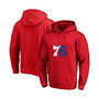 Men's Red Philadelphia 76ers Primary Team Logo Pullover Hoodie
