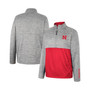 Men's Gray Nebraska Huskers John Half-Zip Jacket