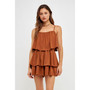 Women's Ruffled Knit Romper