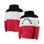 Men's Black, Red Toronto Raptors Colorblock Wordmark Pullover Hoodie