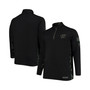 Men's Black Wisconsin Badgers OHT Military-Inspired Appreciation Big and Tall Quarter-Zip Jacket