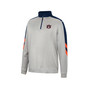Men's Gray and Navy Auburn Tigers Bushwood Fleece Quarter-Zip Jacket