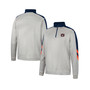 Men's Gray and Navy Auburn Tigers Bushwood Fleece Quarter-Zip Jacket
