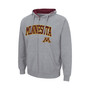 Men's Heathered Gray Minnesota Golden Gophers Arch and Logo 3.0 Full-Zip Hoodie